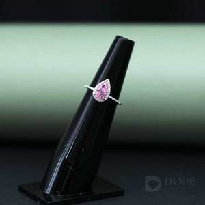 Anillo elegante de oro fino de 14 quilates para mujer, impresionante piedra de color rosa para bodas y fiestas, añade un toque de sofisticación y encanto - Product Image 1