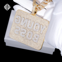 Pendentif personnalisé en argent plaqué 925 avec diamants Moissanite Iced Billion Dollar Baby pour hommes et femmes, bijoux Hip Hop Bling Rapper Streetwear
