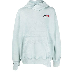 Sudaderas con Capucha de Algodón de Alta Calidad para Hombre, Estilo Urbano Básico, Lavado Ácido, Talla Grande - Product Image 1