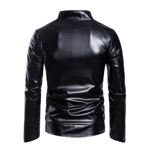 Chaqueta de Invierno de Moda para Hombre, Personalizada, de Cuero Genuino, Estilo Urbano, para Carreras, Impermeable, Transpirable, Resistente al Viento, Servicio OEM - Product Image 3