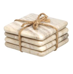 ที่รองแก้วหินอ่อนที่มีคุณภาพดีที่สุดปริมาณมากขายส่งการใช้งานโรงแรมห้องพักร้านอาหารสำนักงานใหม่คอลเลกชันจานรองแก้วทำในประเทศอินเดีย - Product Image 5