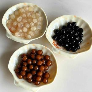 Perlas Boba blancas/negras de primera calidad, perlas de tapioca para té con leche de burbujas, bolas de perlas de tapioca con sabor a caramelo de 99gd - Product Image 5