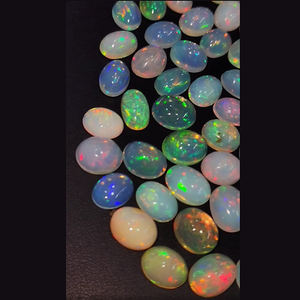 210 pièces d'opale éthiopienne naturelle 7x5mm 8x6mm 9x7mm 10x8mm 11x9mm Cabochon ovale 304 Cts Lot Iroc ventes pierres précieuses en vrac US $576 - Product Image 6