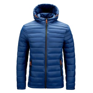 Chaqueta acolchada con capucha recubierta hecha a medida para hombre, fabricante de alta calidad, duradera, impermeable, a prueba de viento, ropa de invierno, bolsillo frontal - Product Image 1