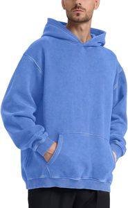 Conjunto de Sudadera con capucha Gymwear de algodón y LICRA para hombre, chándal teñido liso con pantalones para correr, sudadera deportiva para ejercicio de invierno - Product Image 2
