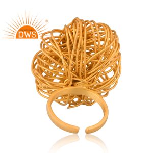 Última venta plata esterlina 925 18K chapado en oro Cz y cristal cuarzo anillo de piedras preciosas Demi joyería fina fabricante - Product Image 2