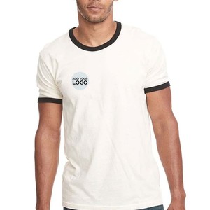 Poly Cotton Blend T-Shirt with <b>Bamboo</b> <b>Fiber</b> Ringer Comfortable and Eco-Friendly T Shirt - Product Image 1