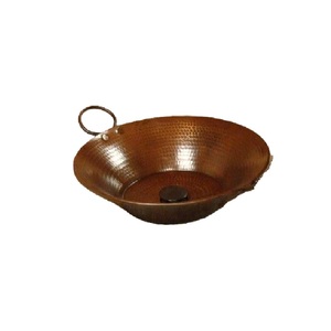 Top Trending Copper Drop in Round <b>Kitchen</b> <b>Sink</b> Hand Hammered Design Single <b>Bowl</b> Basin Bathroom Vessel <b>Sink</b> - Product Image 1