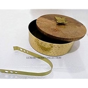 Casserole Chapati en bois isolée à double paroi avec poignée ergonomique pour un transport facile et une chaleur durable - Product Image 2