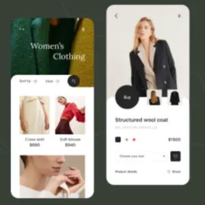 En moda kıyafetler uygulama tasarımı | Android/IOS giyim mağazası App | Profesyonel moda uygulama tasarım ve geliştirme