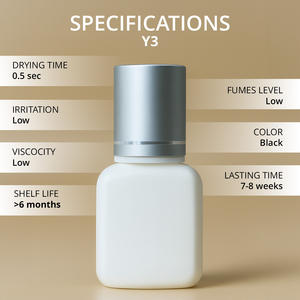 กาวต่อขนตาแห้งเร็ว 0.5 วินาที ยี่ห้อ Private Label ติดทนนาน 3/5/10 มล. รับผลิต OEM อุปกรณ์ต่อขนตาสำหรับมืออาชีพ แพ็คพรีเมียม - Product Image 2