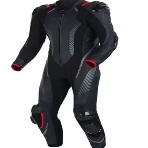 Traje de moto personalizado de alta calidad para hombre hecho de cuero genuino traje de montar en bicicleta deportiva a prueba de viento para exteriores - Product Image 6