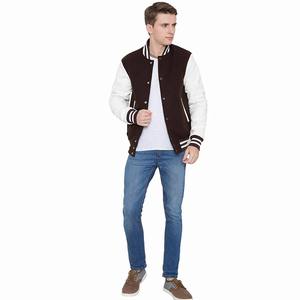 Veste universitaire Letterman en chenille à logo personnalisé unisexe de qualité supérieure à col montant décontracté OEM pour hommes et femmes - Product Image 3