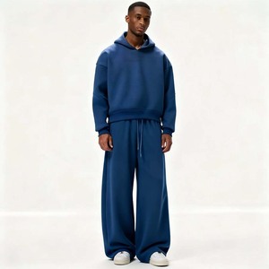 Servicio OEM Personalizado, Sudaderas con Capucha y Pantalones Deportivos para Hombre, Conjunto Deportivo 100% Algodón, Conjunto Deportivo Holgado - Product Image 1