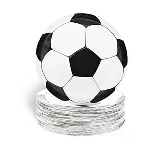 Haute Qualité Jetable 9 Pouces CMJN Football Sports Sur Le Thème Fête D'anniversaire Assiettes En Papier Style Moderne Vaisselle Chaude Décorations - Product Image 1