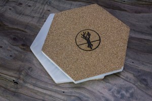 Luxury Handmade Classic Eco-Friendly Wood Resin Coasters Glitter Swirl Custom <b>Epoxy</b> Stone Drink Mats for Elegant <b>Table</b> Decor - Product Image 4