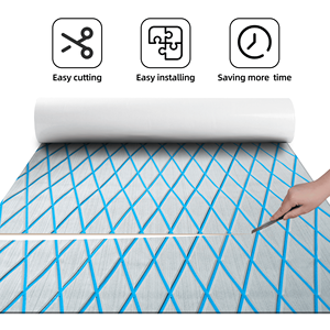 Su misura UV resistente Yachts antiscivolo mare pontone blu rombo modello Yacht barca Decking accessori Eva schiuma pavimento tappetino - Product Image 2