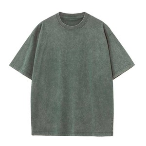 Fabrication OEM T-shirt multicolore surdimensionné 100% coton de haute qualité pour hommes, lavé à l'acide, poids du tissu de 260 grammes - Product Image 2