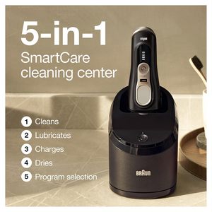 Rasoir électrique étanche pour homme, tondeuse à barbe 5-en-1, rasage humide/sec, nettoyage et chargement inclus, IPX7 pour le soin du visage - Product Image 1
