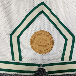 Shorts de basketball personnalisés pour hommes avec cordon de serrage, vente en gros, vêtements de sport respirants, impression numérique, appliqué, broderie vintage - Product Image 5