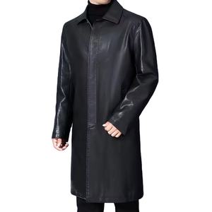 <b>Top</b> Selling Men's Vintage Genuine Leather Long Coat for Women Breathable Winter Wear Casual Long Coat by Standard International - Product Image 3