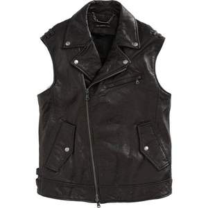 Chaleco de cuero genuino Vintage clásico moda grapa durabilidad atemporal elegante elegancia mate brillante Champ King 0045 /// Pk - Product Image 5