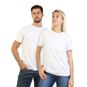 Camiseta lisa de manga corta de estilo informal Unisex algodón a granel 180-250 GSM tejido de punto patrón de letras ecológico de secado rápido - Product Image 1