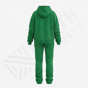 Conjunto Deportivo Personalizado de Invierno, 100% Algodón, Sudadera con Capucha y Cordón para Mujer, Conjunto de Pantalones Deportivos, Ropa Deportiva de Felpa Premium para Gimnasio - Product Image 2