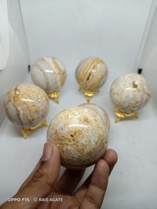 Natural Yellow Lace Agate Sphere Polished <b>Crystal</b> <b>Ball</b> Healing Stone Home Decor Meditation Gift Wholesale - Product Image 2
