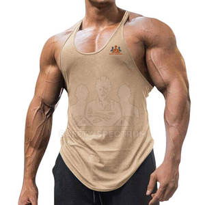 OEM Service Latest Design Oversize Casual Breathable Quick Dry Eco-Friendly Knitted 100% Cotton Stringer <b>Vest</b> for <b>Men</b> High - Product Image 1
