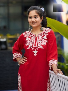 Kurti corto de diseñador de trabajo de bordado pesado para fiesta de boda al aire libre de proveedor indio a precio mayorista - Product Image 6