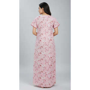 Camisón Cómodo para Mujer Alpine, Talla XXL, Estampado, Largo, Suave y Cómodo, Tejido, Manga Corta, con Bolsillo Lateral, para Uso Doméstico - Product Image 4