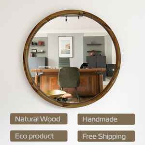 Espejo de mosaico de plata, espejo de mosaico redondo - Product Image 6