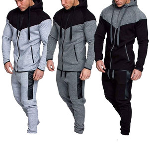 Conjunto Deportivo de Forro Polar para Hombre, de Alta Calidad, para Invierno, Transpirable, Ligero, Estampado, Liso, a Rayas, con Capucha - Product Image 4