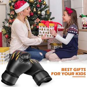 Guantes Mma Guantes de boxeo con logotipo personalizado profesional Guantes de boxeo de cuero Pu personalizados Los mejores guantes de boxeo de entrenamiento de Muay Thai - Product Image 5