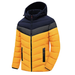 Vêtement d'hiver en gros pour fabricants, streetwear unisexe, couleur unie, col montant décontracté, veste matelassée épaisse d'hiver - Product Image 2