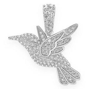 จี้เพชรรูปนกโมอิสสีทอง10K แบบกำหนดเองพร้อมสร้อยคอสไตล์ฮิปฮอปงานปาร์ตี้วันฮาโลวีนไอเดียของขวัญงานปาร์ตี้ - Product Image 4