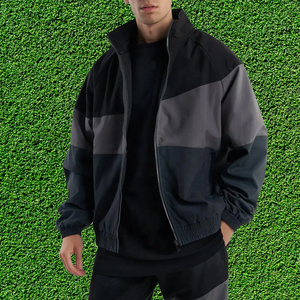 ชุดกันลมมีซิปสำหรับผู้ชายชุดไนลอนกันลมปรับแต่งได้ตามต้องการสำหรับวิ่งออกกำลังกายกันลม - Product Image 2