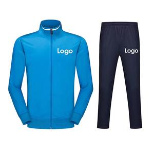 Survêtement de sport tricoté sur mesure pour hommes Combinaison d'entraînement à motif solide avec fermeture éclair Jogging et joggers pour adultes - Product Image 3