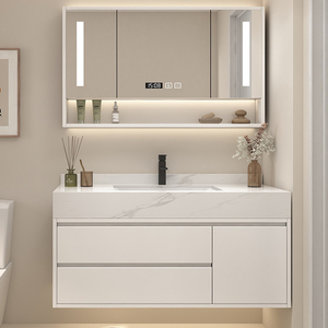 <span class=keywords><strong>Venta</strong></span> Directa <span class=keywords><strong>de</strong></span> Fábrica: Mueble <span class=keywords><strong>de</strong></span> Baño Integrado <span class=keywords><strong>de</strong></span> Lujo con Espejo Luminoso Inteligente LED, Ideal para Baños Domésticos - Product Image 2