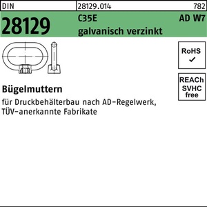<b>Lock</b> Nut DIN 28129 M27 C35E ADW7 1 Piece - Product Image 1