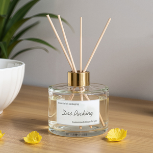 Aromatherapy Reed <strong>Diffuser</strong> Double Layer <strong>Bottle</strong> 100ml 50ml Reed <strong>Diffuser</strong> Empty Glass <strong>Bottle</strong> <strong>with</strong> Golden Cap - Product Image 1