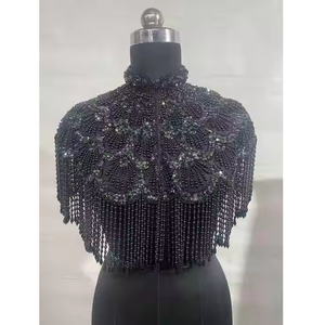 ชุดแต่งงานวินเทจคุณภาพดีที่สุดสำหรับฤดูใบไม้ผลิและฤดูใบไม้ร่วง ชุดเจ้าสาวหรูหราสำหรับงานเลี้ยง  ไซส์พลัส ชุดสั้นแบบเป็นทางการ ผ้าเนื้อนุ่ม ประดับเลื่อมครึ่งตัวแบบเสื้อคลุม - Product Image 4