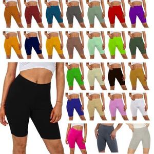Proveedor directo de fábrica Pantalones cortos deportivos sin costuras para mujer Botón Pantalones cortos transpirables para entrenamiento de gimnasio Pantalones cortos de fitness que absorben la humedad - Product Image 1