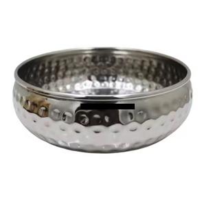 Cuenco de chocolate martillado de Metal plateado de primera calidad, elegante cuenco para servidor de Chocolate, soporte para mesa dulce para bodas y fiestas - Product Image 1