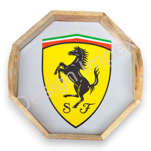 Bandejas de servicio hechas a mano para restaurantes de Hotel, decoración de servicio de té y café de madera con mango, bandejas únicas de madera para regalo de inauguración de la casa - Product Image 4