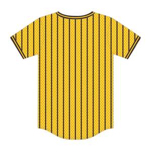 Iota Phi Theta Gold Pinstripe Pullover Camiseta de béisbol 100% Poliéster Malla Fraternidad Camiseta con apliques bordados Logos - Product Image 3
