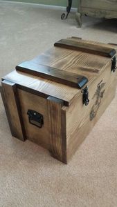 Boîte cadeau en bambou écologique faite à la main, peinte sur mesure, en bois, pour bijoux/cosmétiques/décoration de Noël - Product Image 3