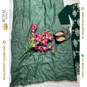 ชุดสูทยาวปักลายปากีสถานสำหรับงานปาร์ตี้ดีไซน์เนอร์สไตล์แฟนซี - Product Image 3