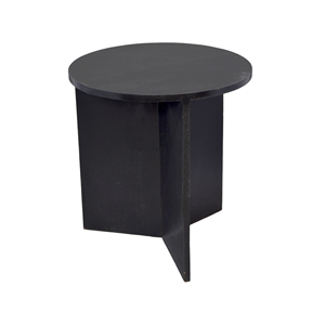 Vente en gros, table basse ronde contemporaine en bois noir avec revêtement en poudre, meubles, table basse d'appoint de luxe bon marché - Product Image 2